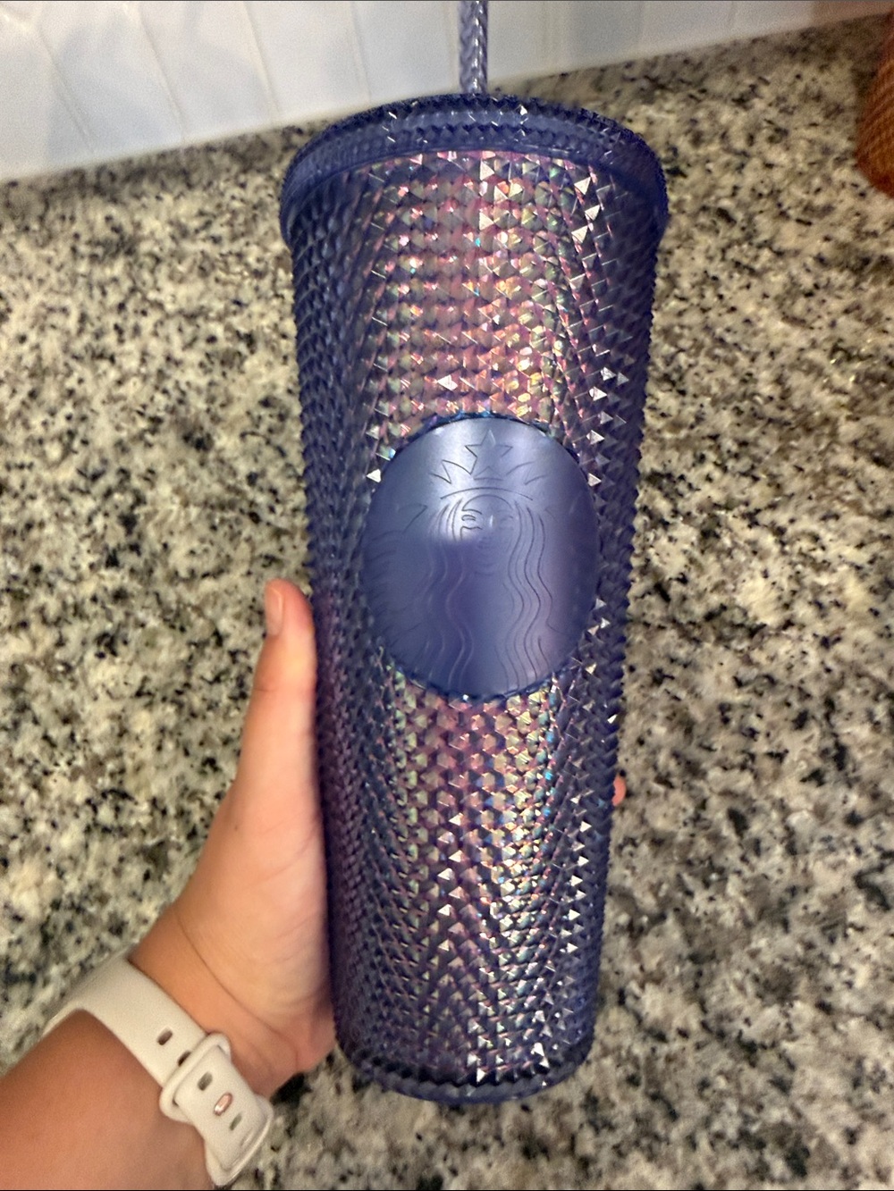 Starbucks Iridescent Deep Purple Studded Tumbler with Matching Lid